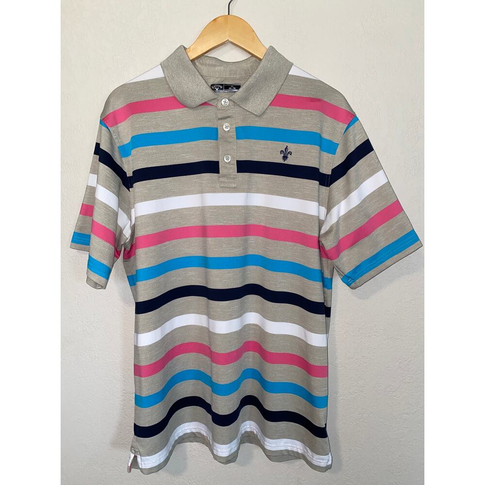 Callaway Men's Striped Golf Polo SZ XL